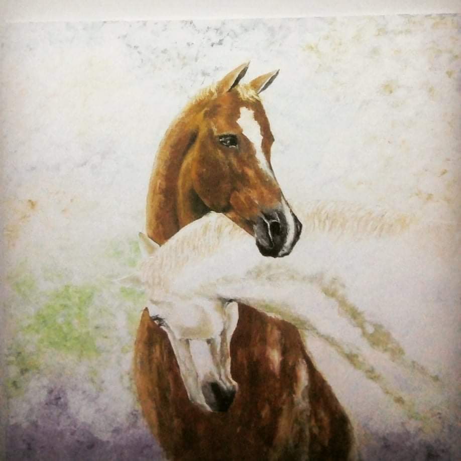 لوحة فنية حصان